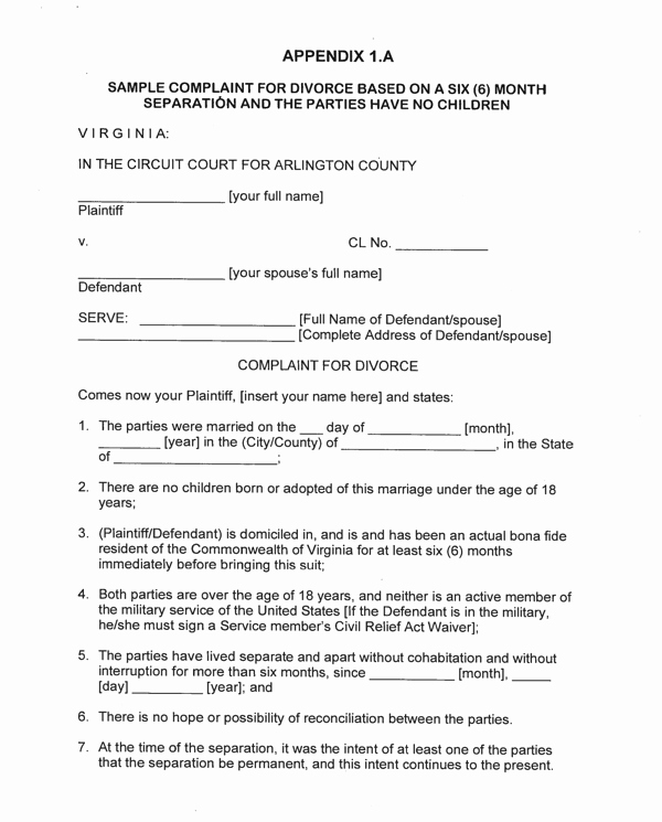 Virginia Separation Agreement Template Elegant Download Virginia Separation Agreement Template for Free