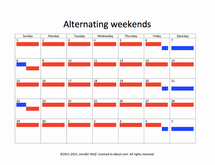 Visitation Schedule Template Elegant Creative Options for Child Visitation Schedules