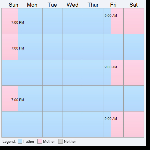 Visitation Schedule Template Fresh 1st 3rd and 5th Weekends Custody &amp; Visitation Schedule