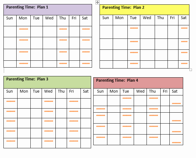 Visitation Schedule Template Inspirational Visitation Schedule Template