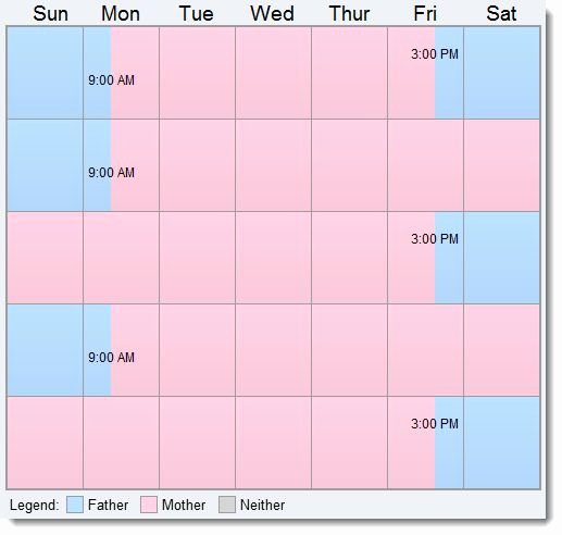 Visitation Schedule Template New 13 Best Images About Visitation Custody On Pinterest