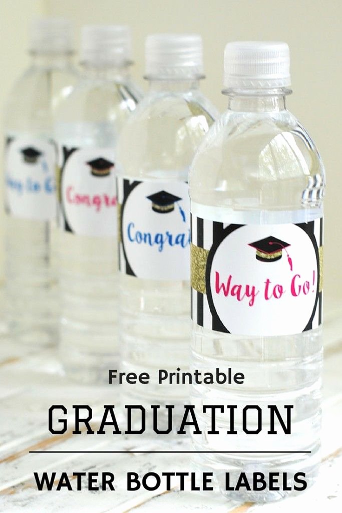 Vitamin Water Label Template Awesome Free Printable Graduation Water Bottle Labels
