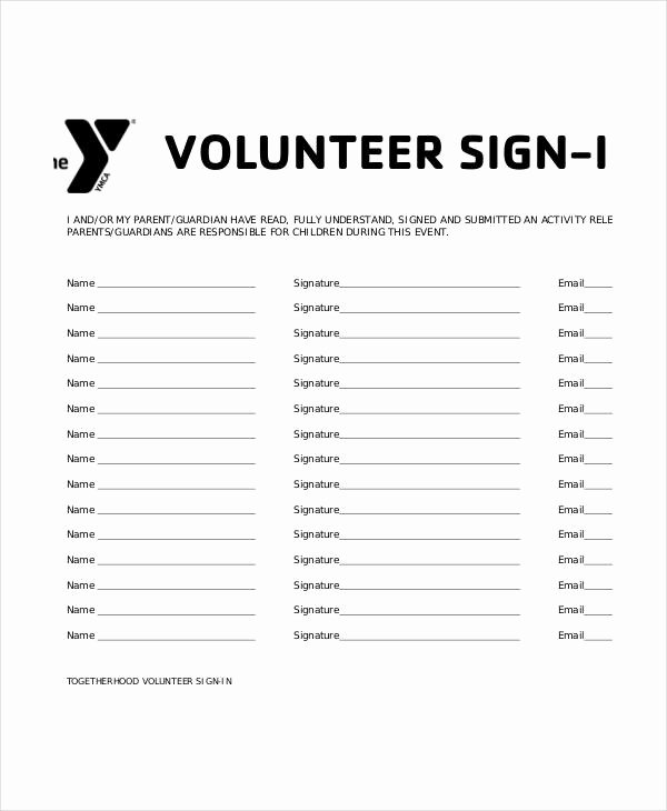 Volunteer Hour Log Template Fresh Volunteer Sign In Sheet Templates 14 Free Pdf Documents