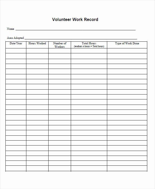 Volunteer Hour Log Template Unique 42 Timesheet Templates Docs Pages Word