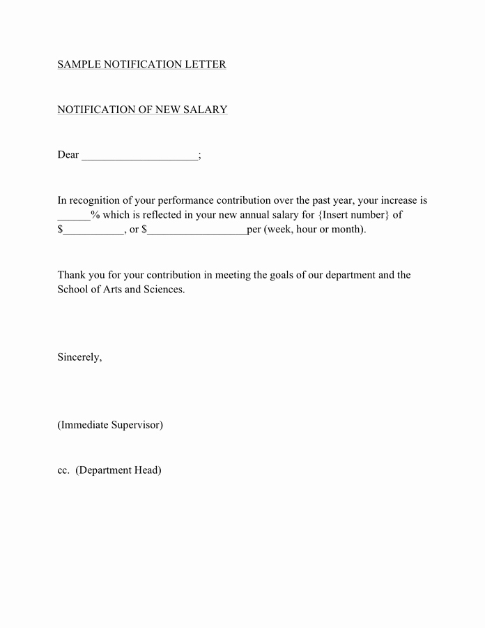 Wage Increase form Lovely Salary Increase Template Free Documents for Pdf