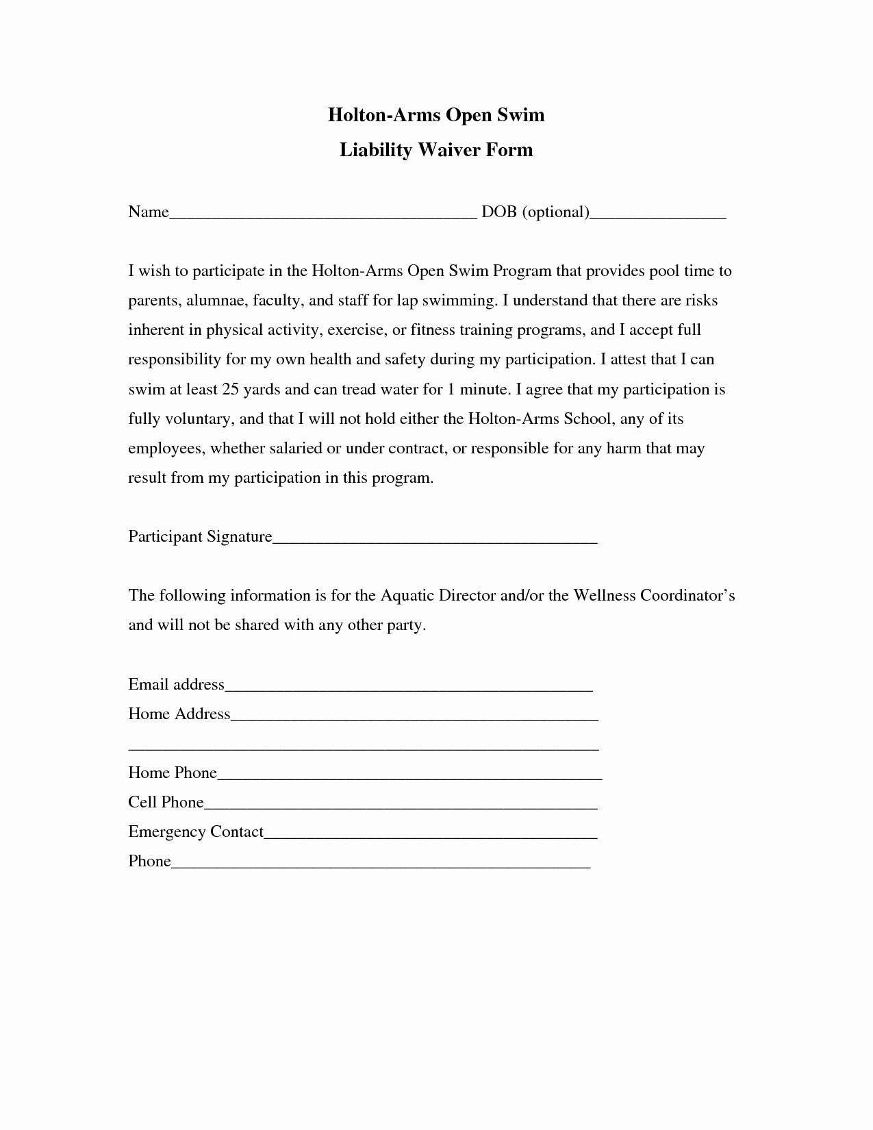 Waiver Template Word Lovely Liability Insurance Liability Insurance Waiver Template