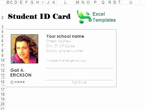Wallet Card Template Excel Unique A Id Card Template and Inspirational Free Identity Doctor