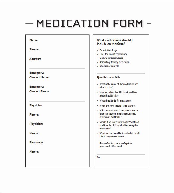 Wallet Card Template Word Best Of 8 Medication Card Templates Doc Pdf