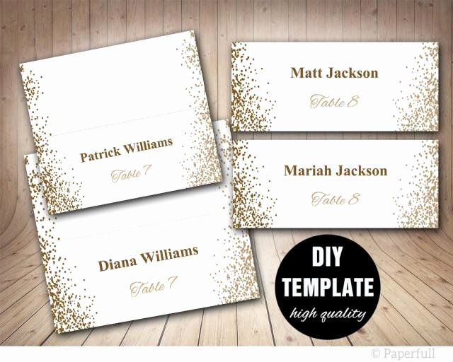 Wallet Card Template Word Best Of Printable Placecards Place Cards Wedding Gold Wedding