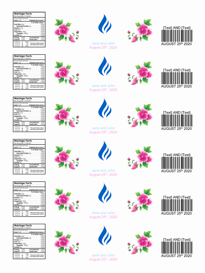 Water Bottle Templates Free Unique Water Bottle Label Template Make Personalized Bottle Labels