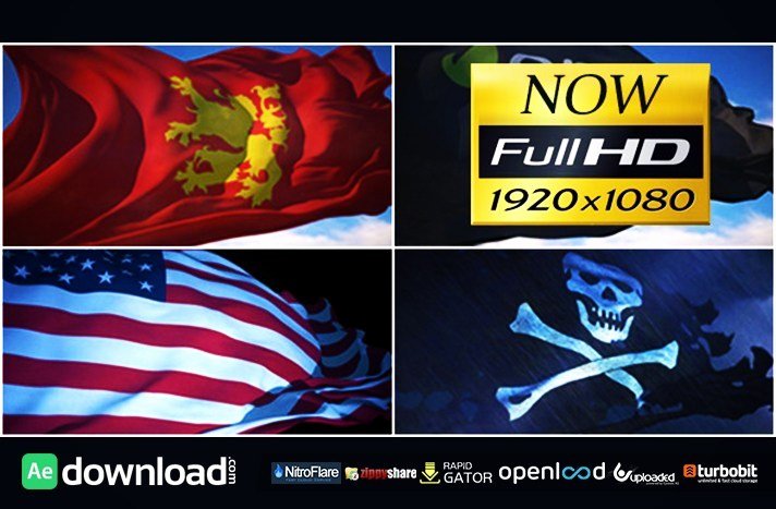 Waving Flag after Effects Awesome Flag Loop Maker Free Videohive Template Free after