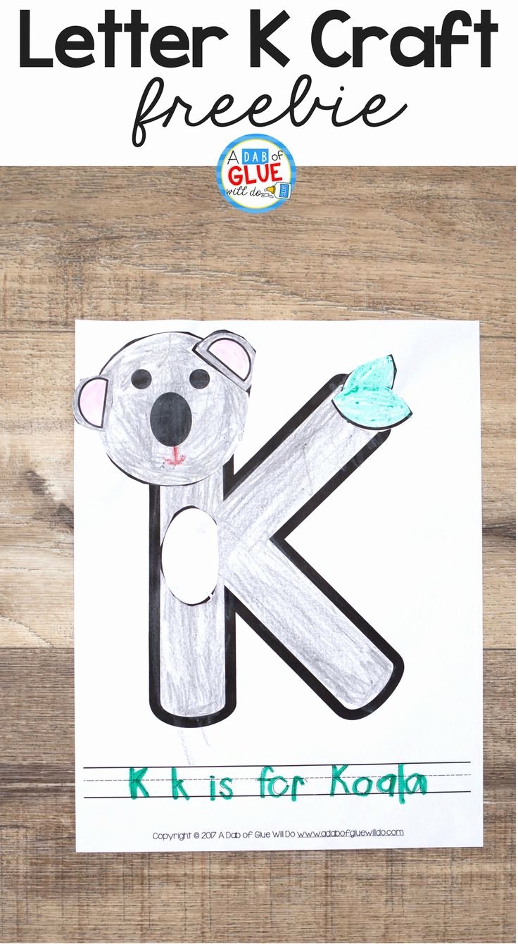 We are Moving Letter New Animal Alphabet K is for Koala Craft