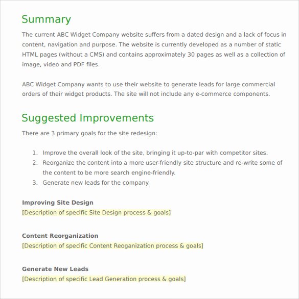 Web Design Proposal Sample Doc Elegant 10 Website Proposal Templates