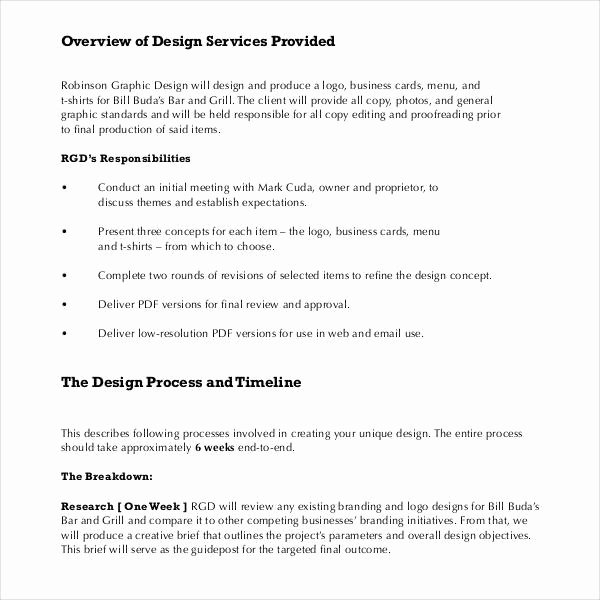 Web Design Proposal Sample Doc Elegant Sample Graphic Design Proposal Template 10 Free