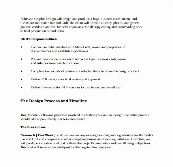 Web Design Proposal Sample Doc New Sample Graphic Design Proposal Template 9 Free