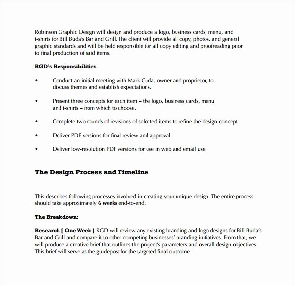 Web Design Proposal Sample Doc New Sample Graphic Design Proposal Template 9 Free