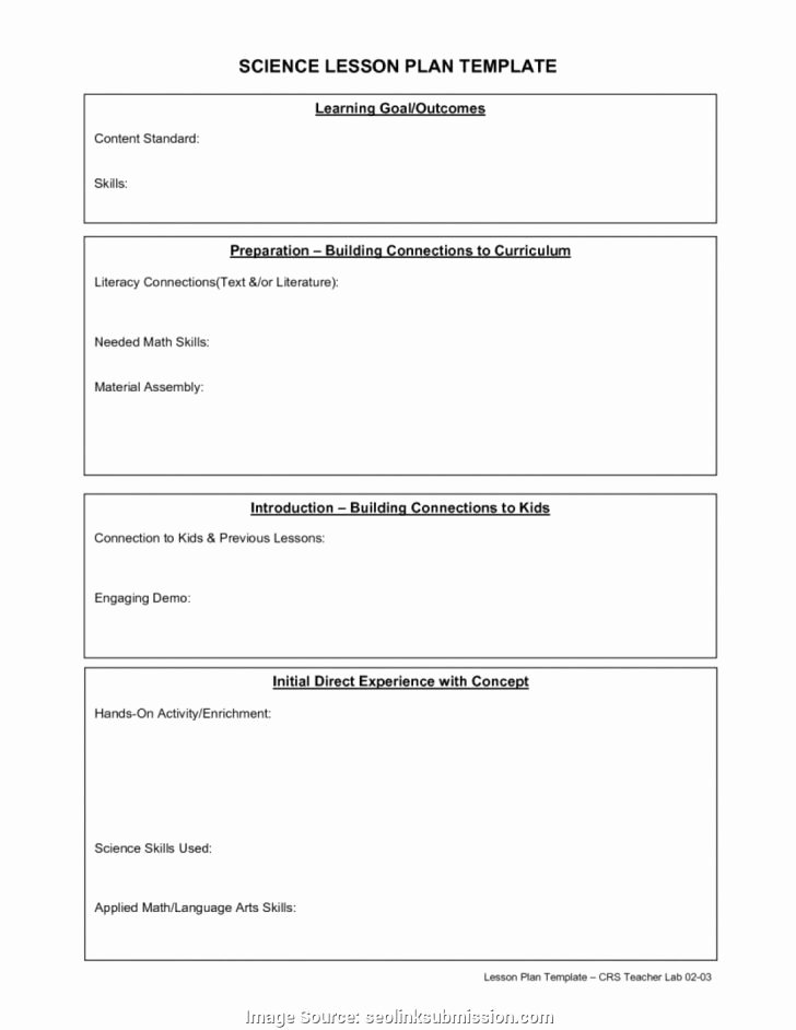 Website Content Outline Template Fresh Lesson Plan Template Pdf Editable – Editable Weekly Lesson