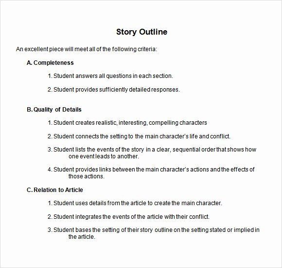 Website Content Outline Template Lovely Story Outline Template 9 Download Free Documents In Pdf