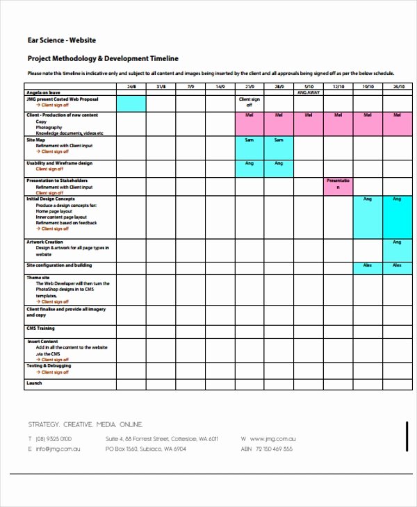 Website Development Timeline Template Fresh 23 Project Timeline Examples