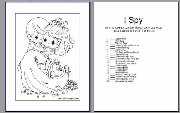 Wedding Coloring Book Templates Best Of My Version Of A Kids Activity Book Pic Heavy