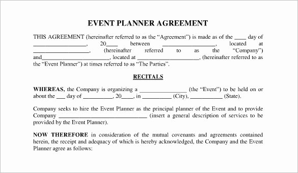 Wedding Coordinator Contract New event Contract Template 23 Word Excel Pdf Documents