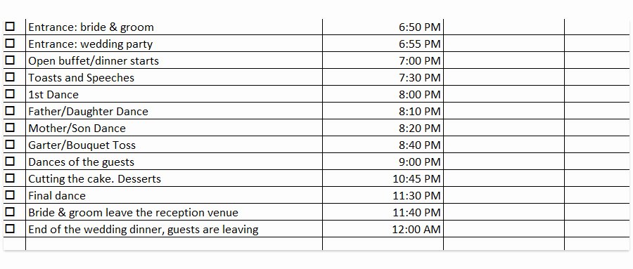 Wedding Day Timeline Template Free Beautiful Wedding Day Timeline Template Generator Printable