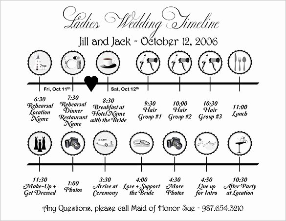 Wedding Day Timeline Template Free Elegant 29 Wedding Timeline Template Word Excel Pdf Psd