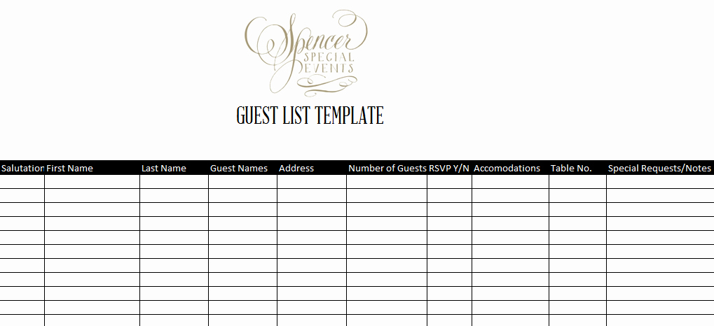 Wedding Guest List Pdf Best Of 7 Guest List Templates Excel Pdf formats