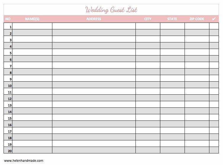 Wedding Guest List Pdf New 17 Wedding Guest List Templates Excel Pdf formats