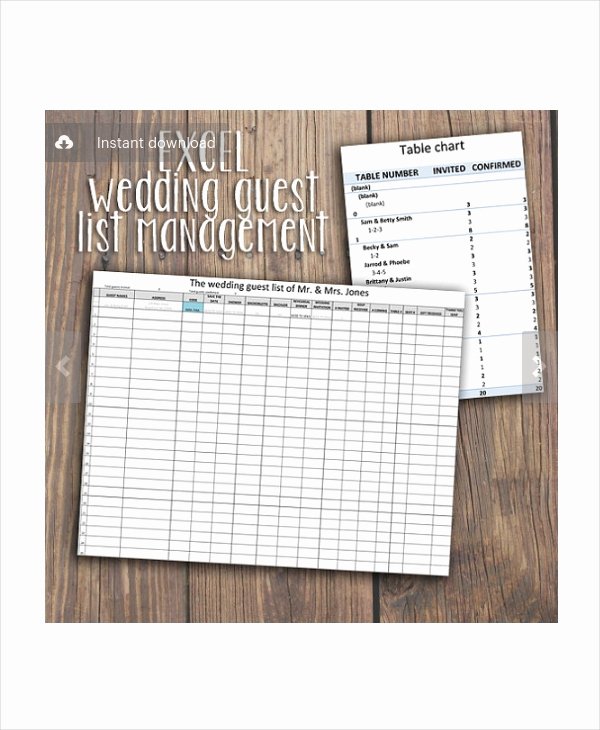 Wedding Guest List Pdf New Wedding Guest List Template 9 Free Word Excel Pdf