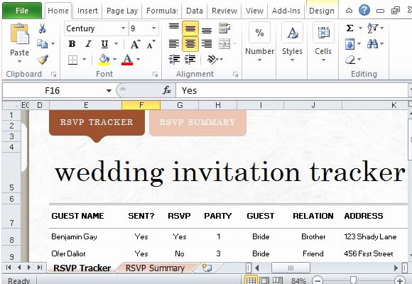 Wedding Guest List Tracker Awesome How to Easily Create Wedding Invite List In Excel