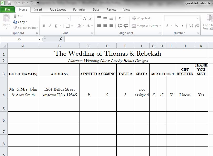 Wedding Guest List Tracker Beautiful Free Downloadable Wedding Guest &amp; Rsvp List Bellus Designs