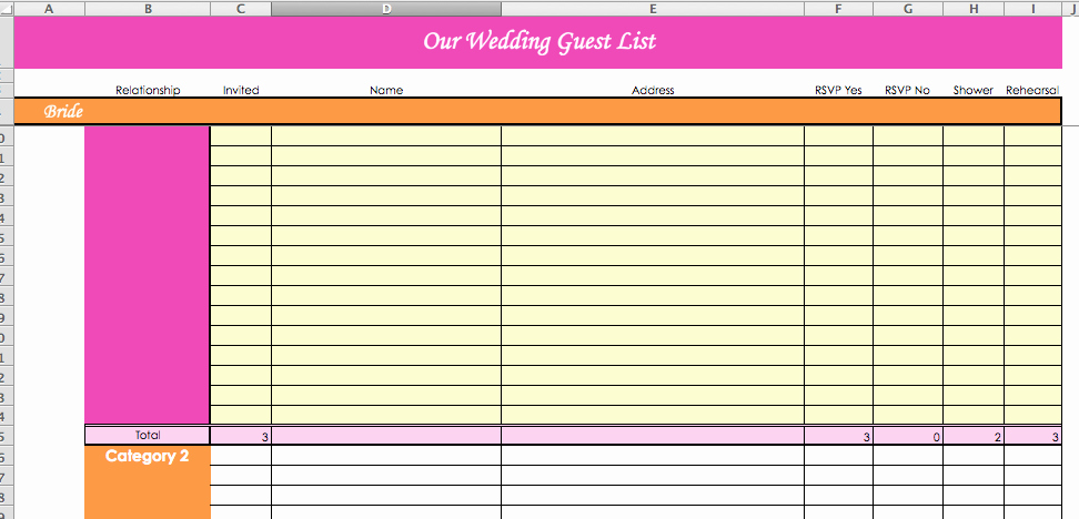 Wedding Guest List Tracker Best Of Laura S Plans Super Helpful Wedding Planning Spreadsheets