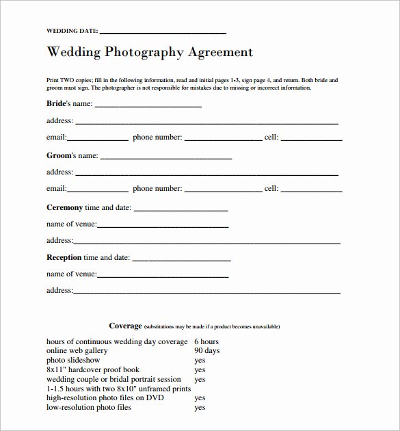 Wedding Hair and Makeup Contract Template New Wedding Contract Template 24 Download Free Documents