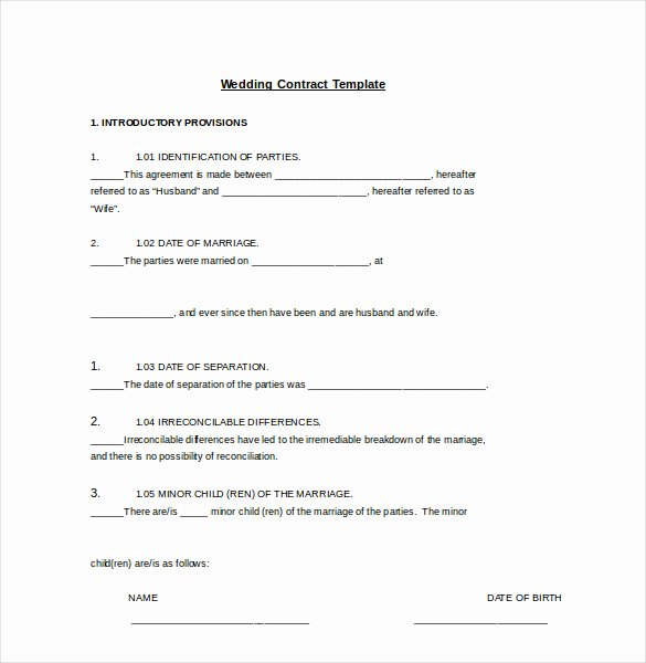 Wedding Hair and Makeup Contract Template Unique 27 Wedding Contract Templates – Example Word Google Docs