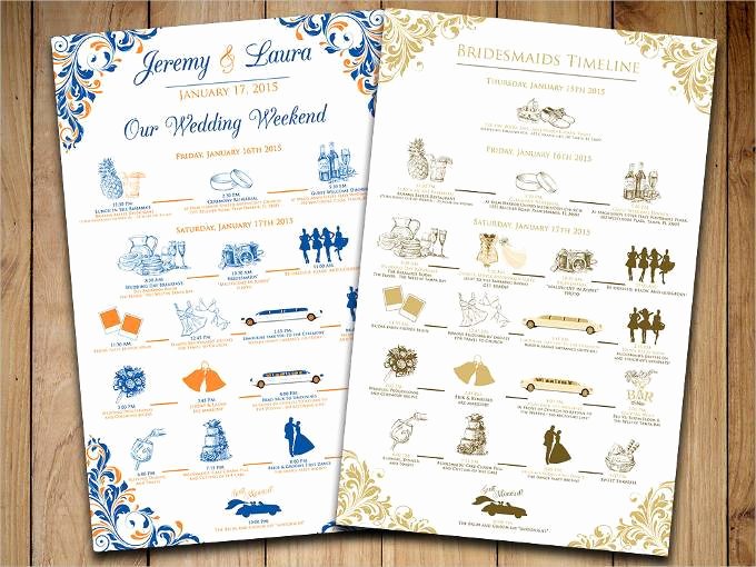 Wedding Party Lineup Template Awesome 44 Wedding Itinerary Templates Doc Pdf Psd