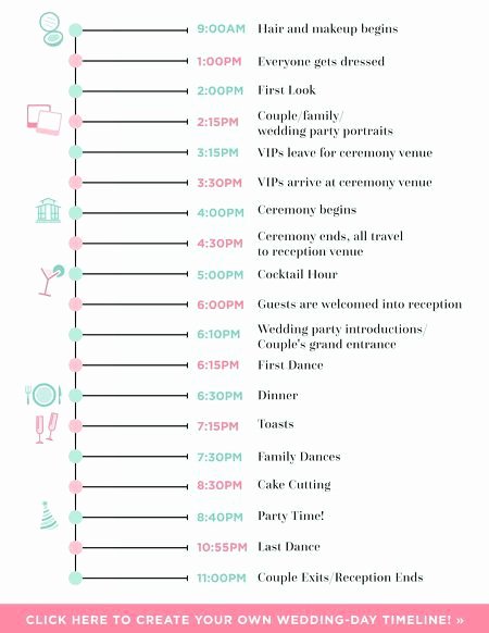 Wedding Party Lineup Template Elegant Can Use This to Create Your Own Timeline for the Wedding