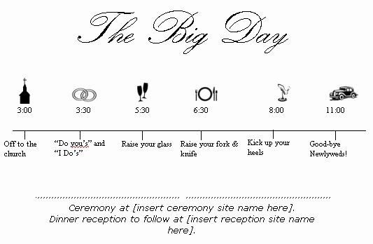Wedding Party Lineup Template Luxury Wedding Timeline Template Beepmunk