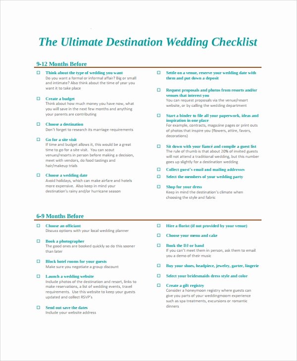 Wedding Photo Checklist Word Document Awesome Sample Wedding Checklist 24 Documents In Pdf Word