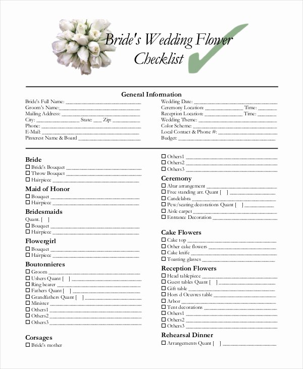 Wedding Photo Checklist Word Document Best Of Simple Wedding Checklist 25 Free Word Pdf Documents