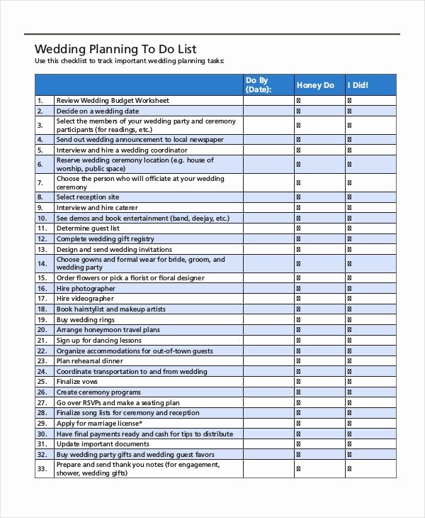 Wedding Photo Checklist Word Document Inspirational to Do List 13 Free Word Excel Pdf Documents Download