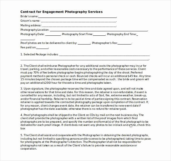 Wedding Photography Contract Template Word Elegant Graphy Contract Template – 20 Free Word Pdf