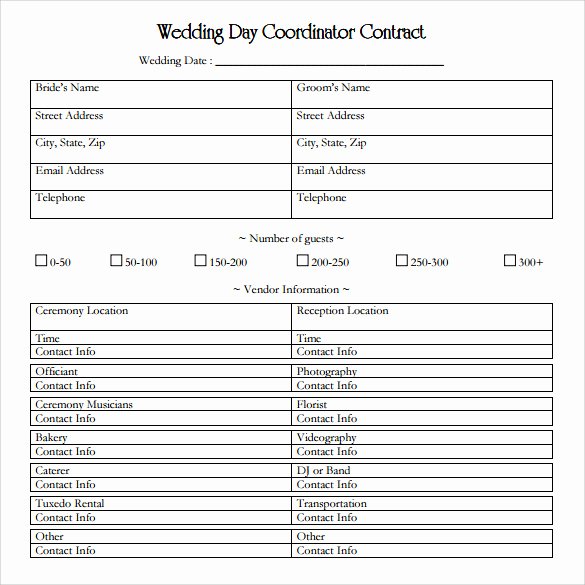 Wedding Photography Contract Template Word Fresh Wedding Contract Template 23 Download Documents In Pdf