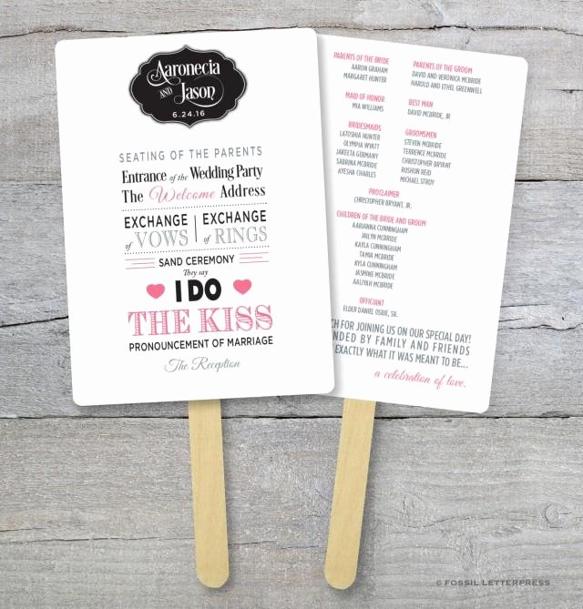 Wedding Program Fan Kit Beautiful Diy Wedding Program Fan Kit order Service Fan