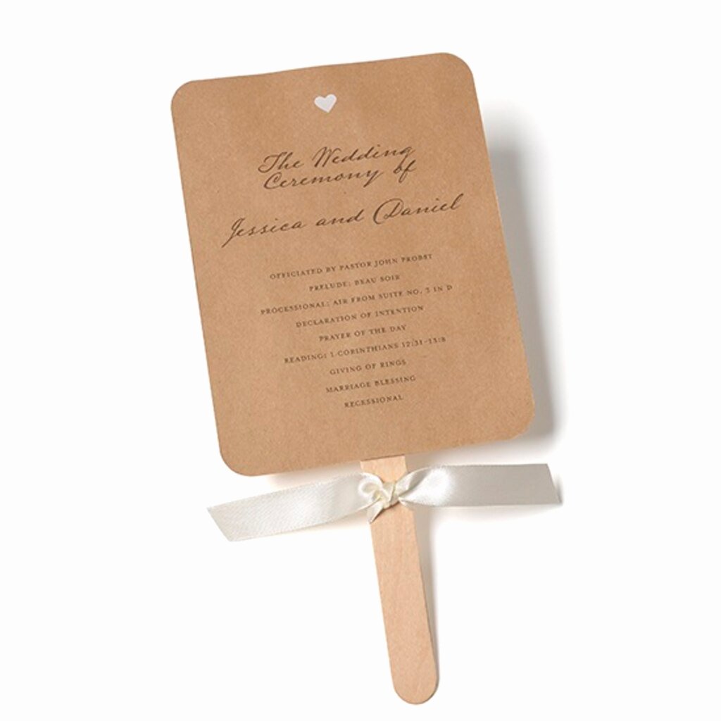 Wedding Program Fan Kit Luxury Gartner Studios Rustic Kraft Fan Program Kit