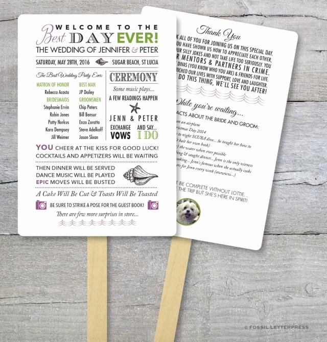 Wedding Program Fans Kit Beautiful Diy Wedding Program Fan Kit Best Day Ever order