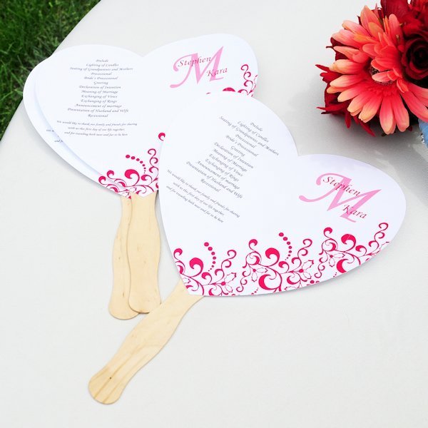Wedding Program Fans Kit Inspirational Do It Yourself Heart Fan Wedding Programs Kit