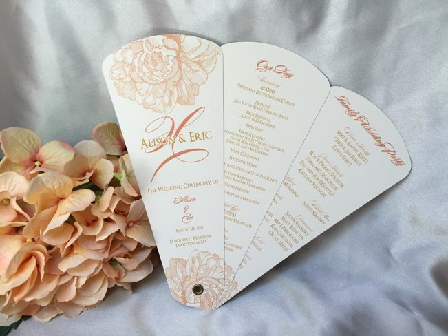 Wedding Program Fans Kit Luxury Wedding Programs – Wedding Fan Programs – Fan Wedding Programs