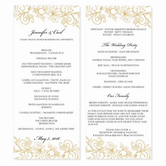 Wedding Program Template Free Download Awesome Wedding Program Template Download Instantly by Karmakweddings