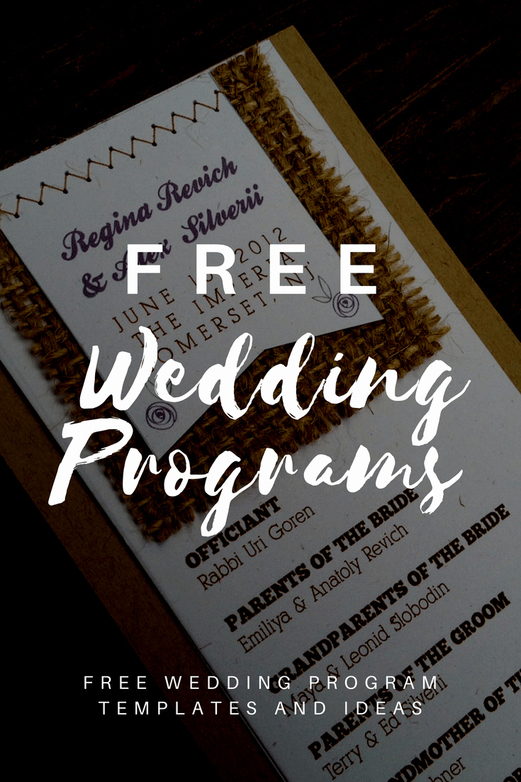 Wedding Program Template Free Download Best Of Free Wedding Program Templates